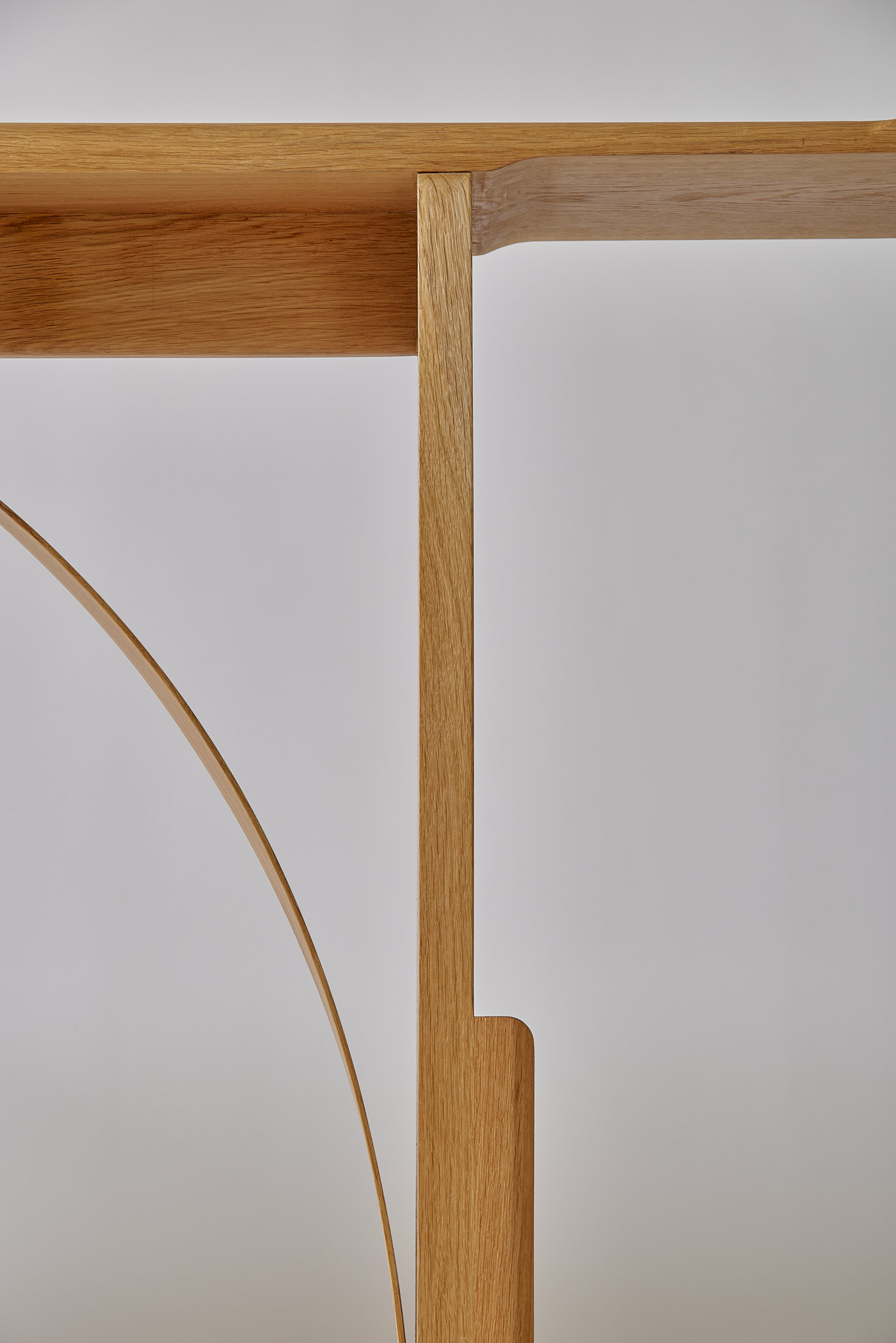 Detail of Console by Sanghyeok Lee, oak 