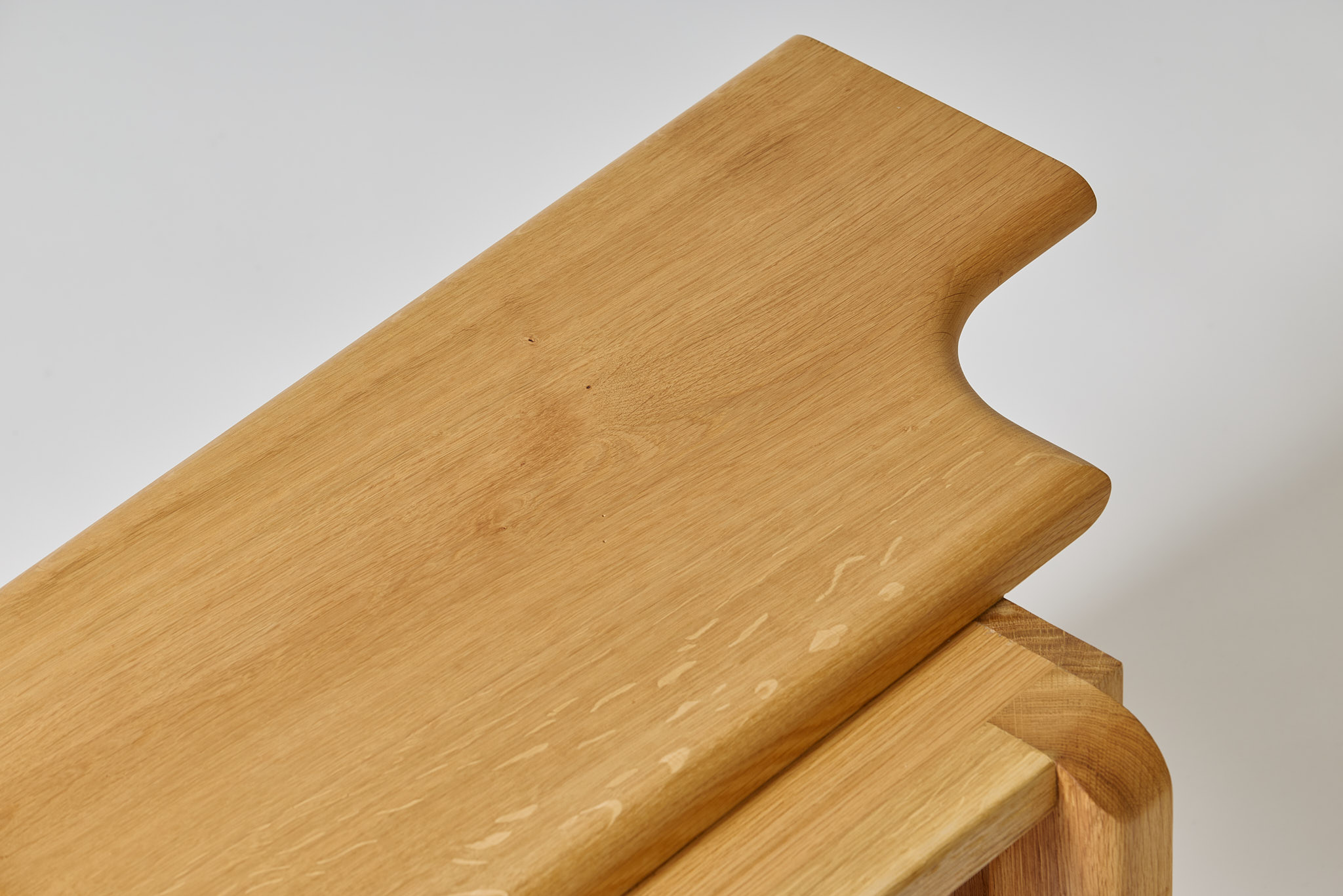 Detail of Stool Typ 01 by Sanghyeok Lee, oak 