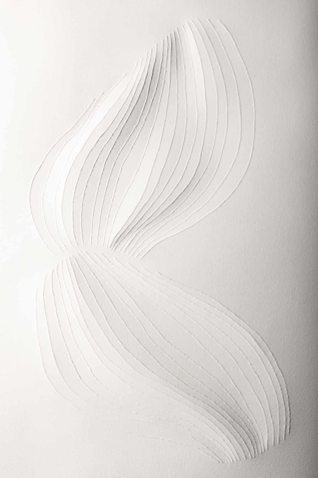 Spur III by Myriam Perrot, embossed Hahnemühle paper, 2021/2022