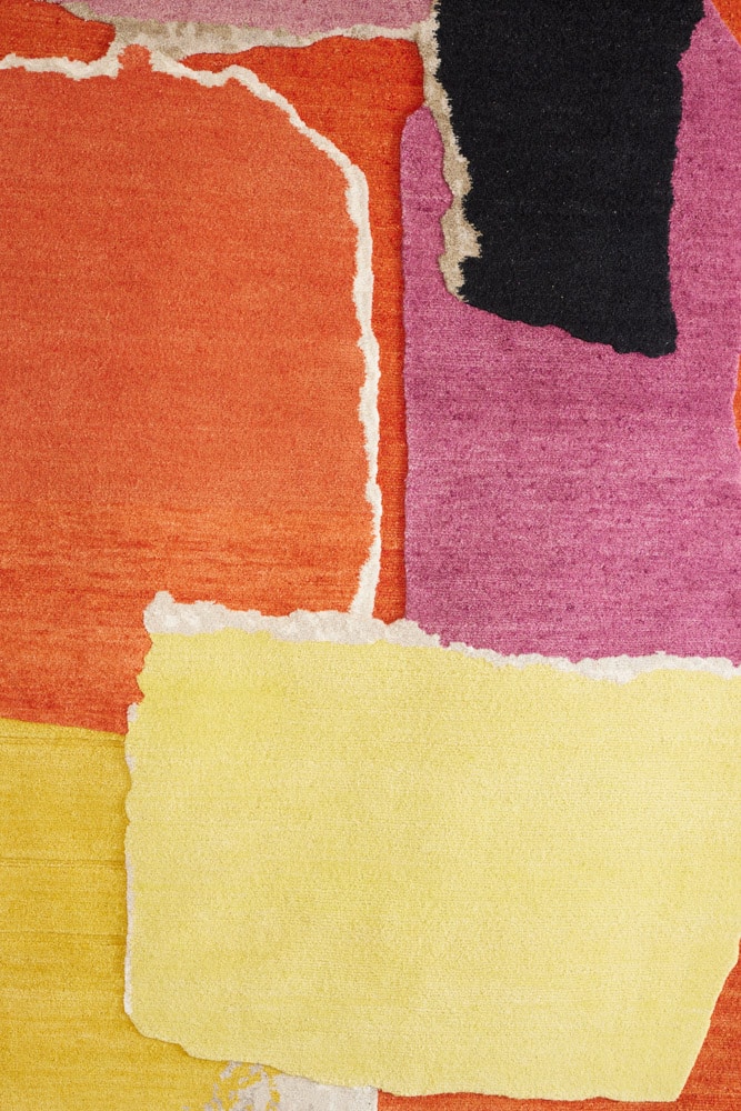 Detail of Rhizomes 1 Colourful by Maison Rhizomes and Charlotte Culot showing textile surface