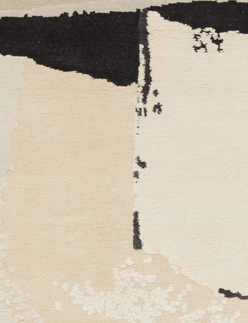 Detail of Rhizomes 3 Black and White by Maison Rhizomes and Charlotte Culot showing textile surface