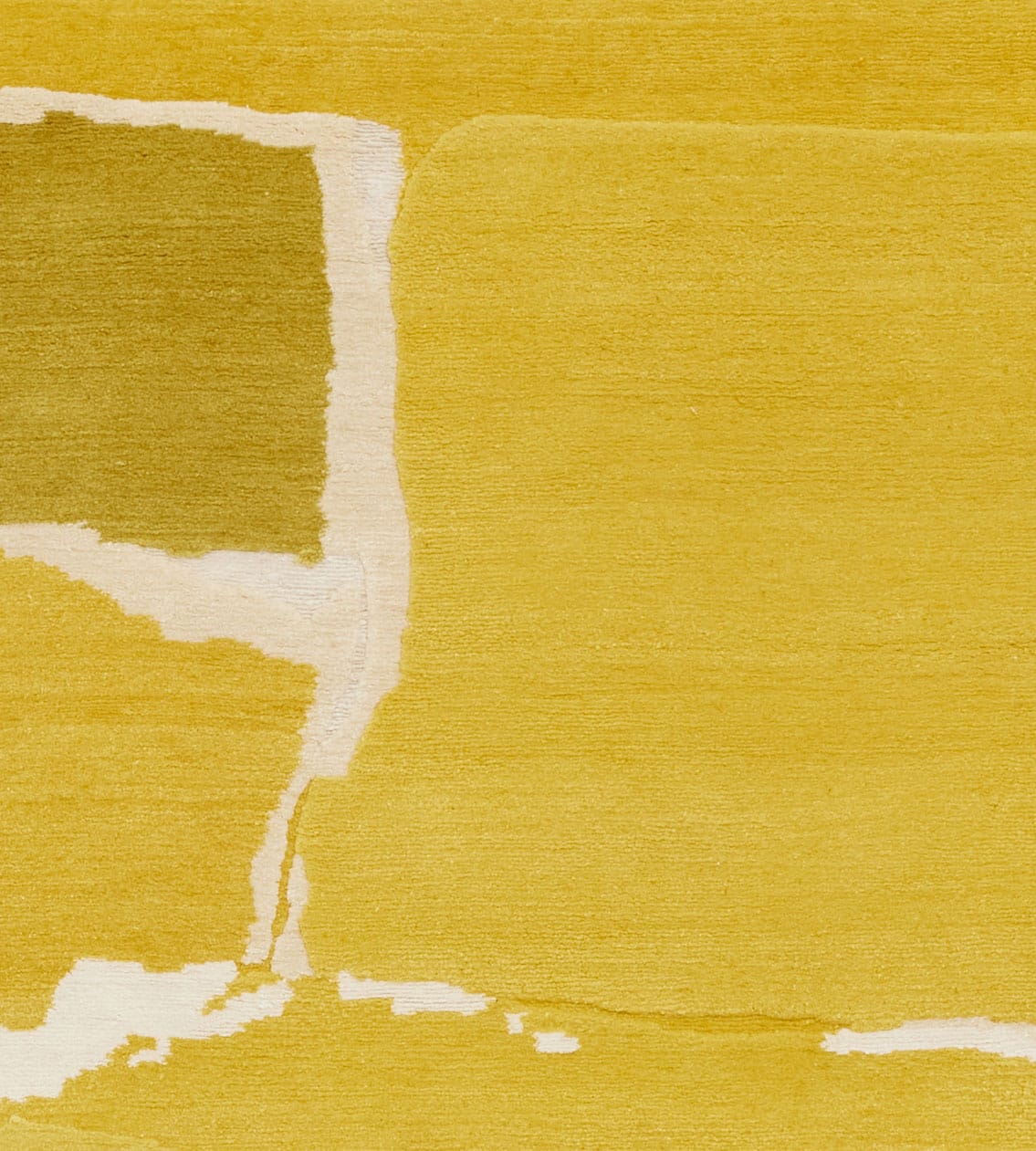 Detail of Rhizomes 4 Yellow by Maison Rhizomes and Charlotte Culot showing textile surface