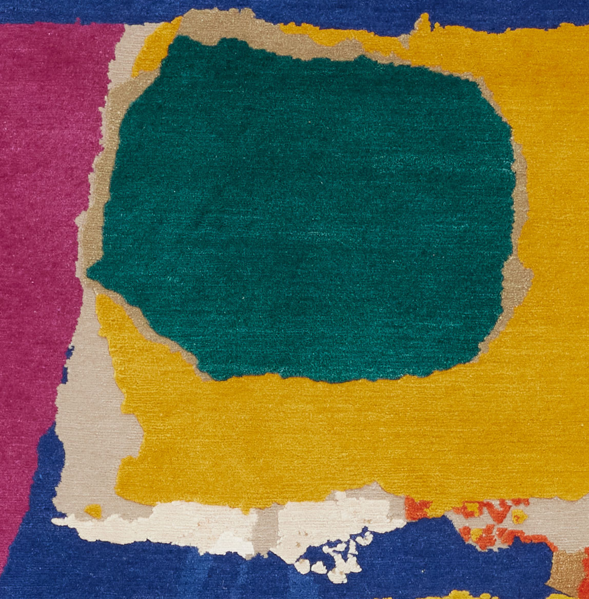 Detail of Rhizomes 5 Colourful by Maison Rhizomes and Charlotte Culot showing textile surface 