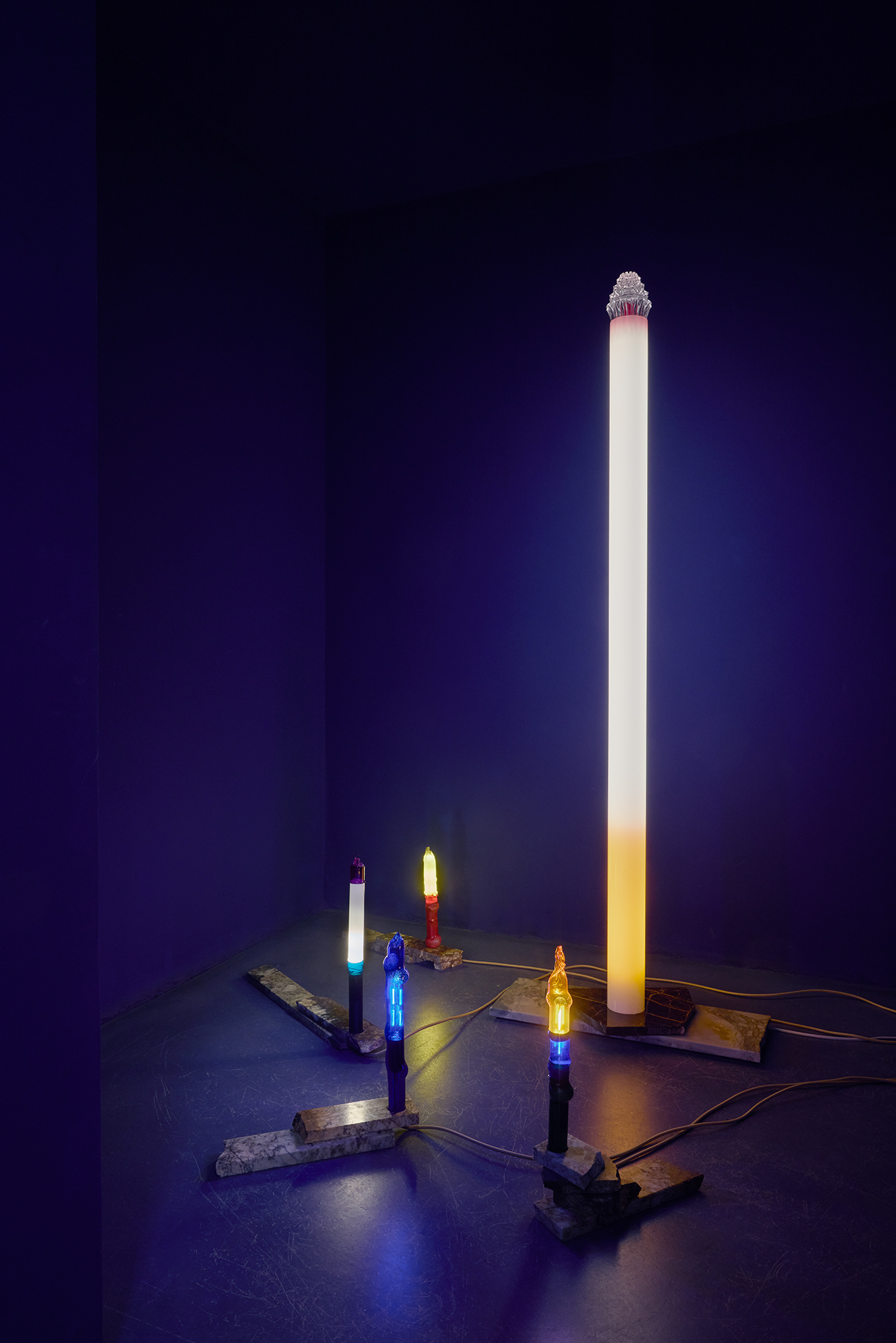 Installation view of works by Graefling x Felix Kultau within the exhibition CARETAKERS at design gallery Maj van der Linden Berlin, 2026