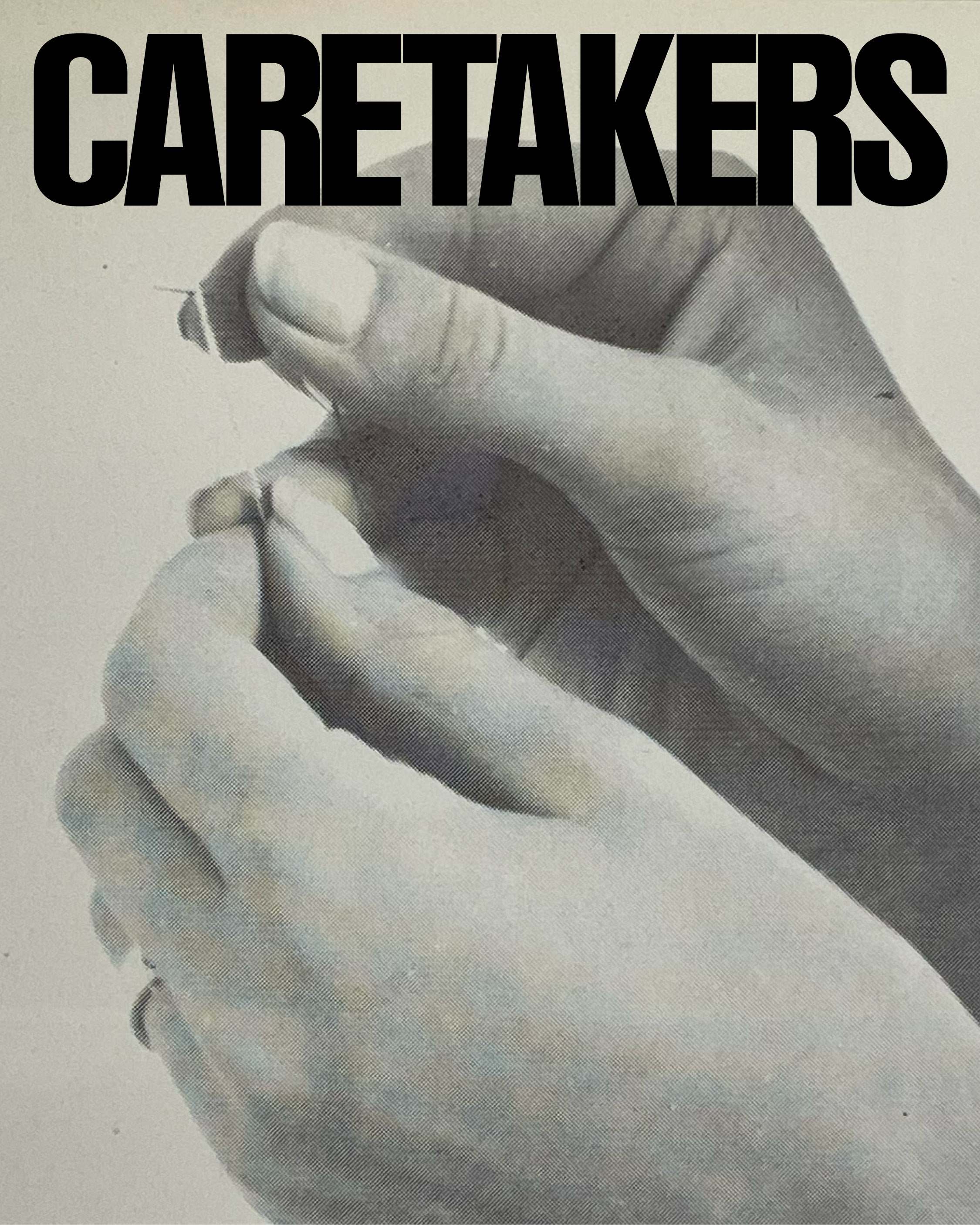 Invitation of the exhibition CARETAKERS at the Berlin design gallery MAJ VAN DER LINDEN 