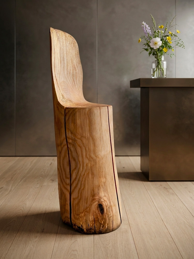 The Ado Chair by Camille Tan, solid ash wood 
