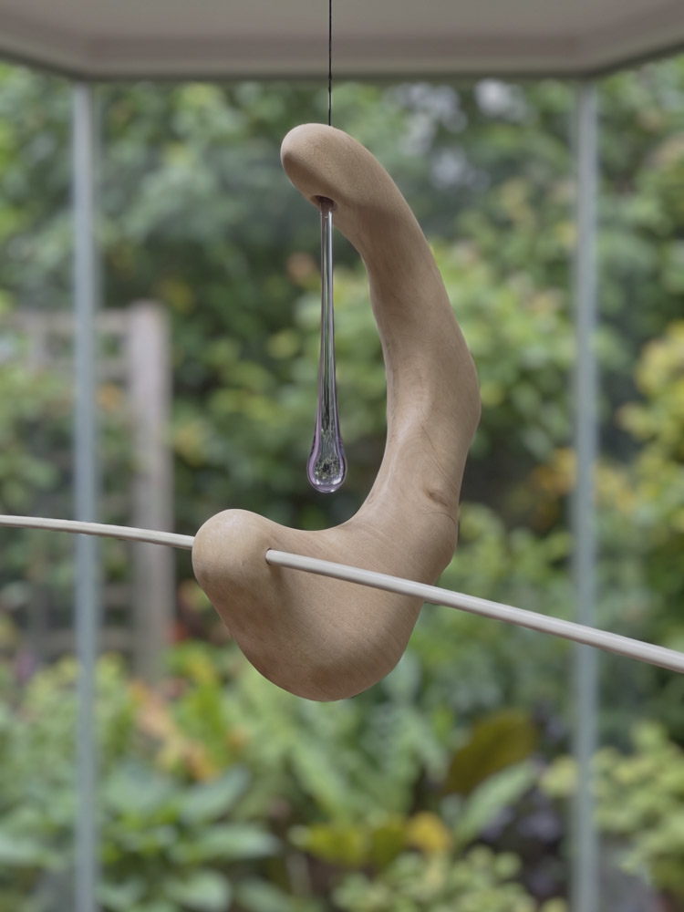 Detail of Suspension #88 by Camille Tan showing Murano Glass 