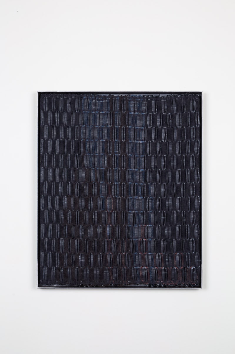 Moor I by Studio Jumi, wool, rubber, cotton, silk, steel frame, handwoven, 2026