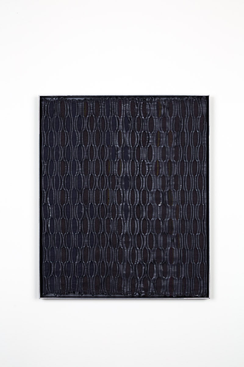 Moor II by Studio Jumi, wool, rubber, cotton, silk, steel frame, handwoven, 2026