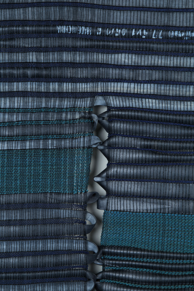 Detail of Passage by Studio Jumi showing surface texture and woven materials