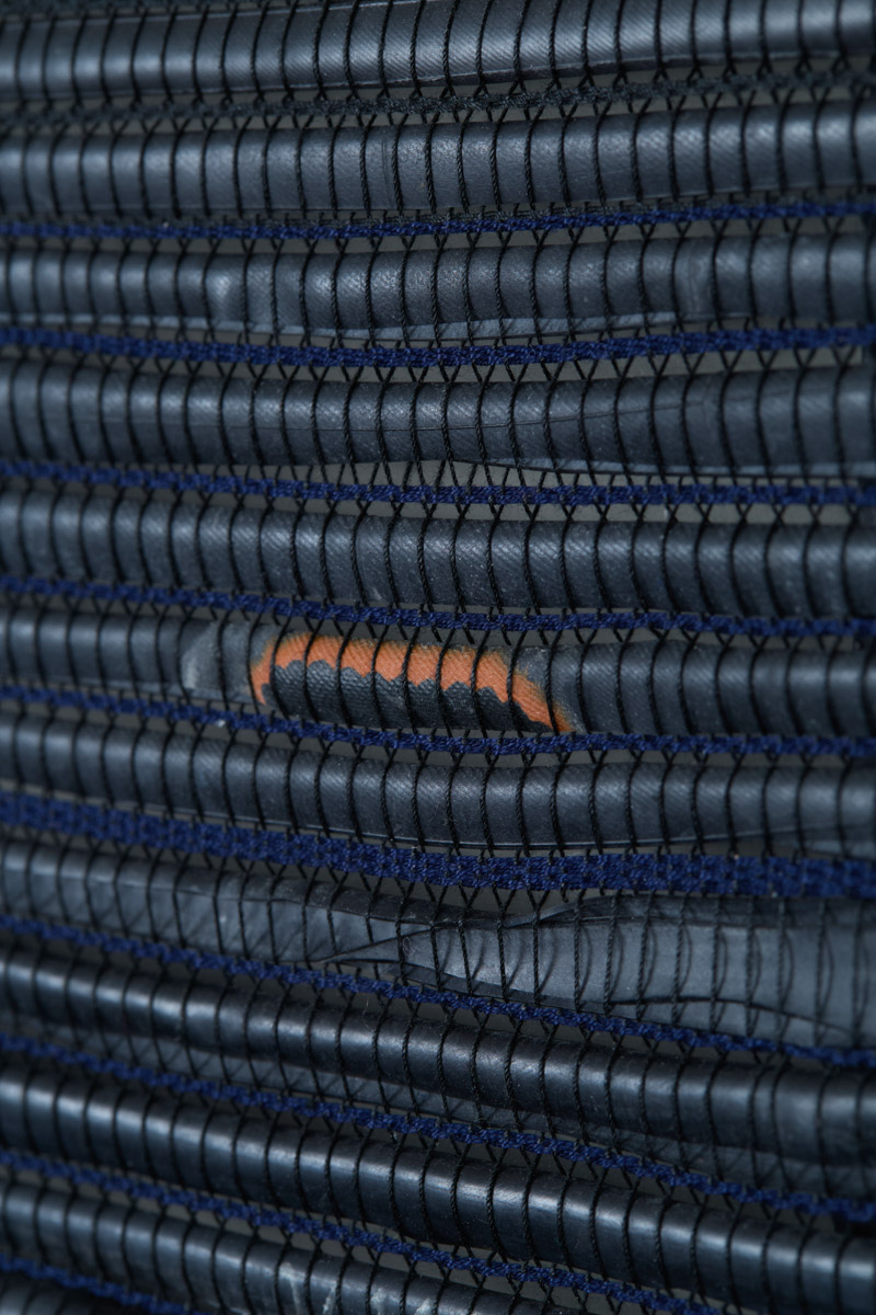 Detail of Passage by Studio Jumi showing surface texture and woven materials