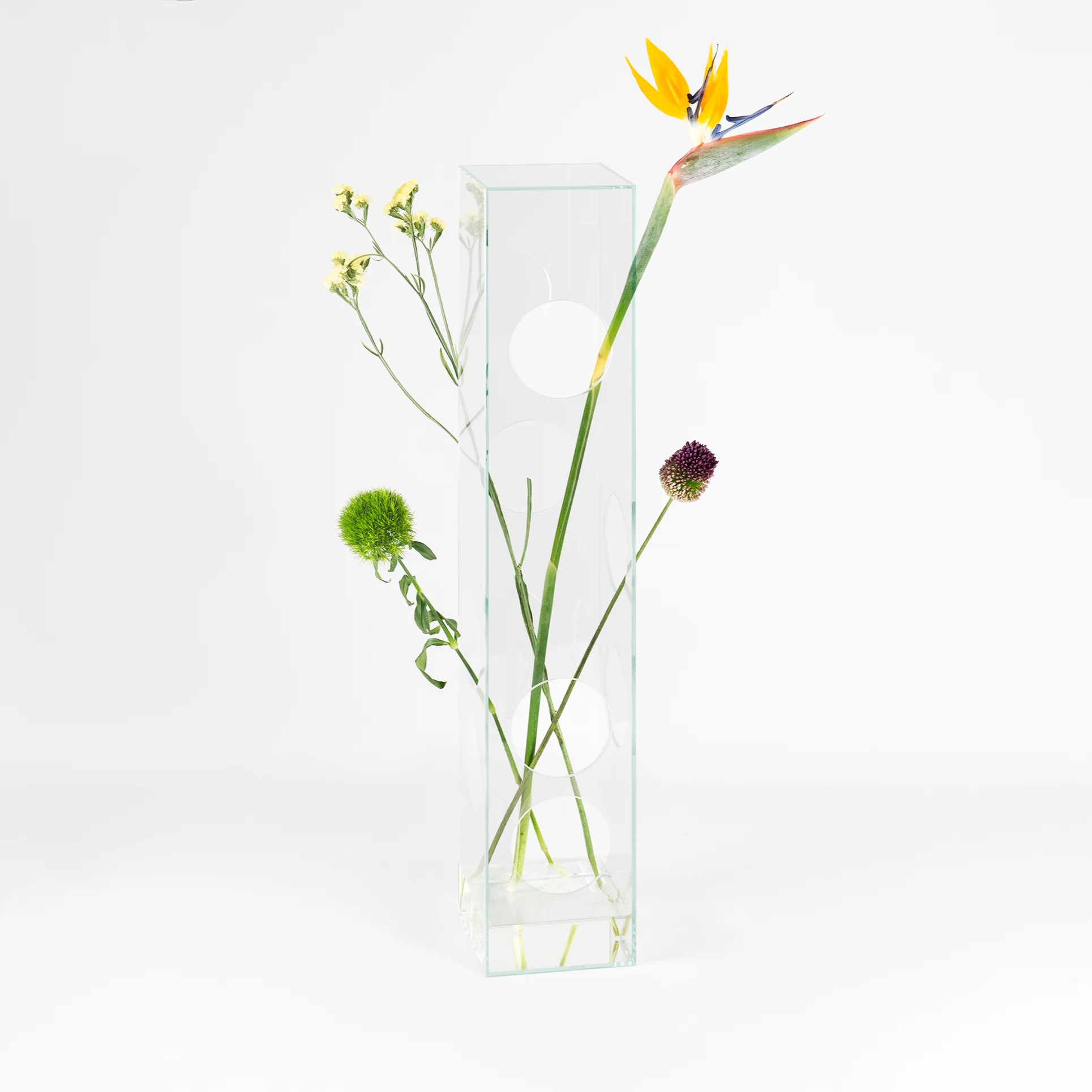 Tower Vase in glass by Gonzalez Haase 