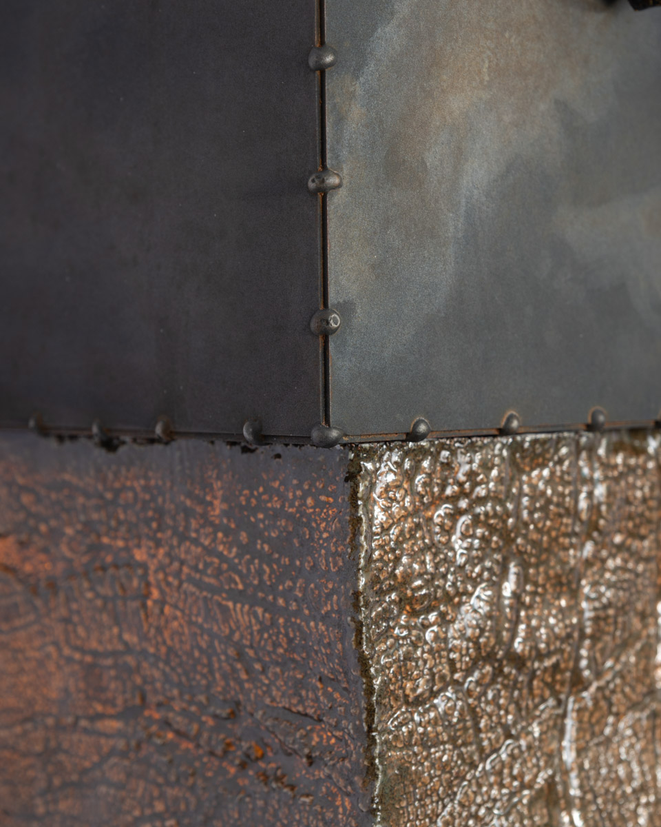 Detail of Oxidised Light by Hanna Fastrich showing surface texture