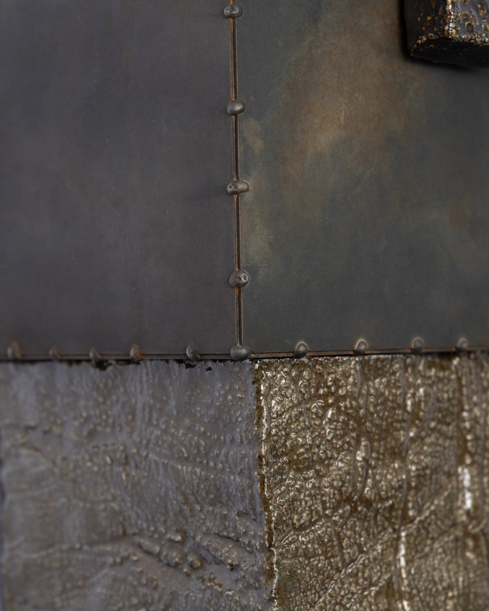 Detail of Oxidised Light by Hanna Fastrich showing surface texture