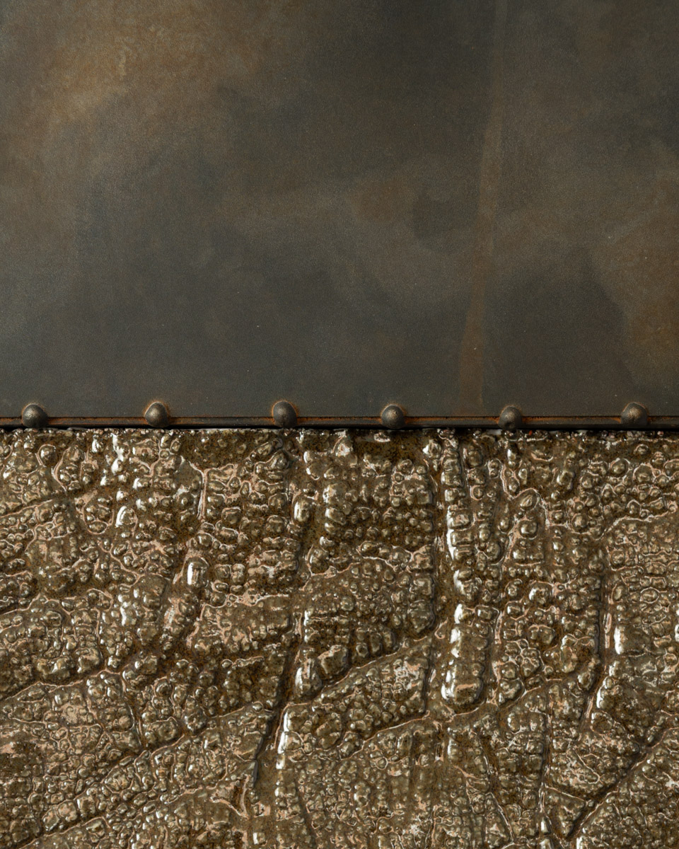 Detail of Oxidised Light by Hanna Fastrich showing surface texture