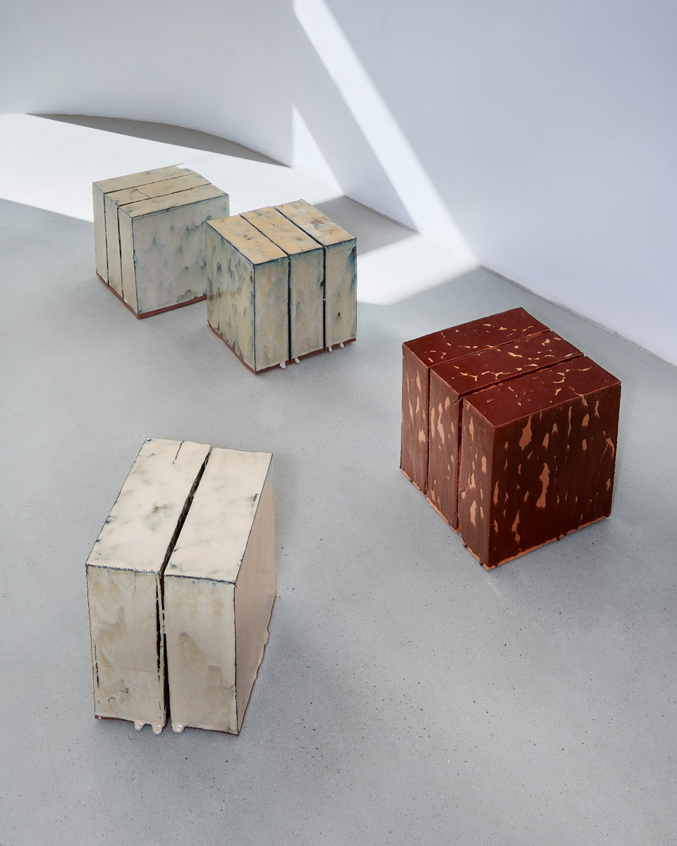 Ceramic Side Tables by Tanja Neubert, 2026, glazed french stoneware 